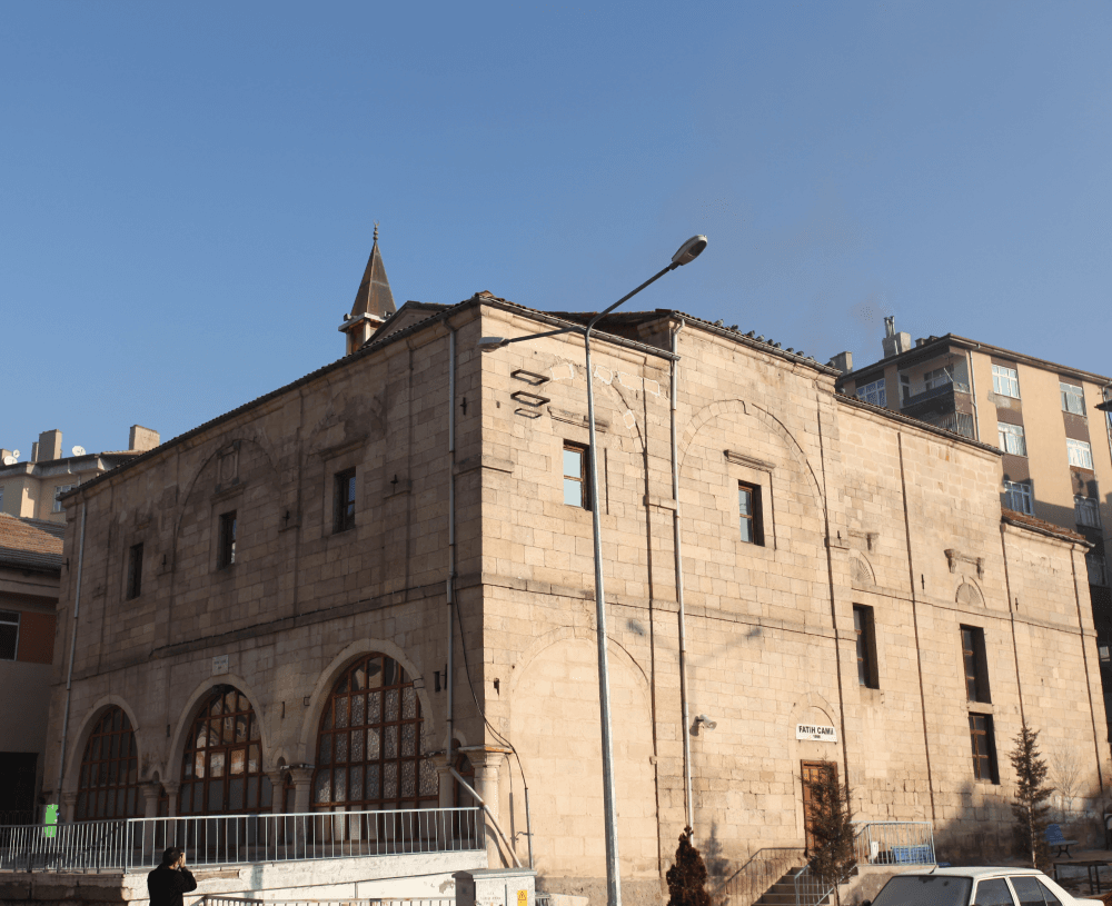 A former church converted into a mosque in 1996, standing near the Çapanoğlu Mosque in central Yozgat.