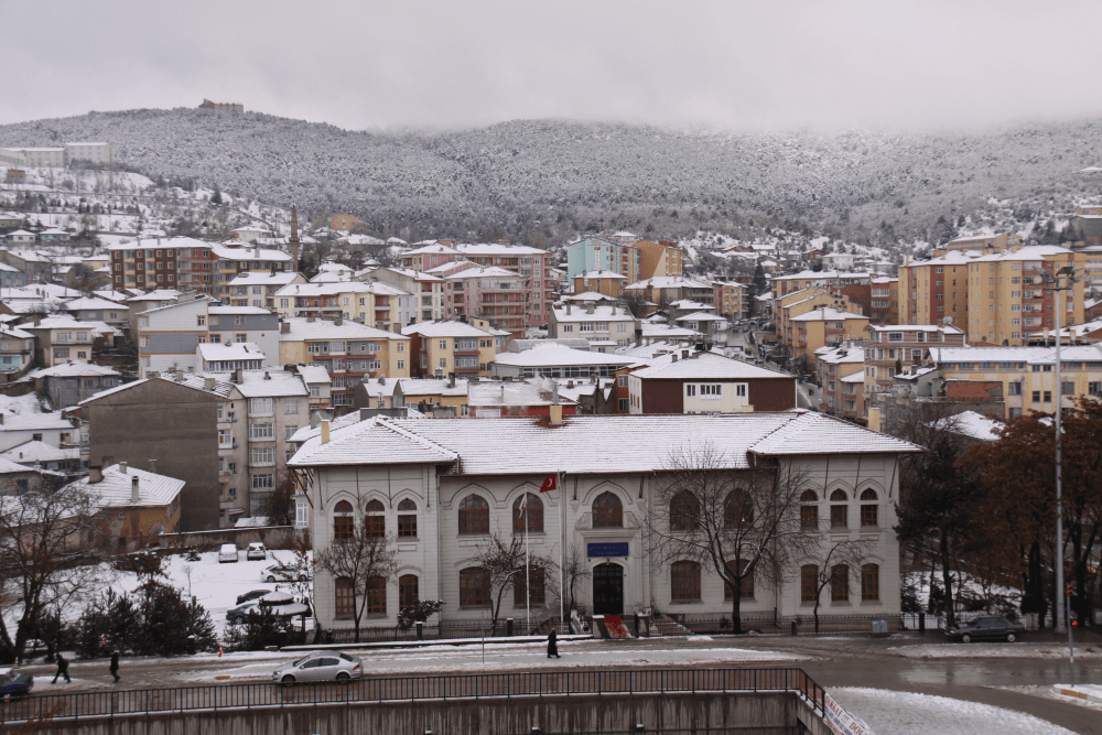 An early-Republican-era school building opened in 1930, now serving as the rectorate of Bozok University.